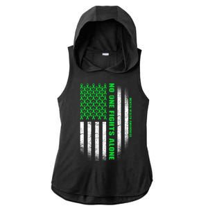 No One Fights Alone Mental Health Awareness Flag Ladies PosiCharge Tri-Blend Wicking Draft Hoodie Tank