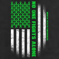 No One Fights Alone Mental Health Awareness Flag 7 Panel Mesh Trucker Snapback Hat