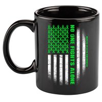No One Fights Alone Mental Health Awareness Flag 11oz C Handle Ceramic Mug