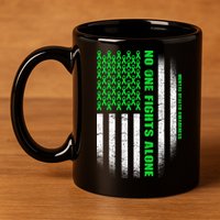 No One Fights Alone Mental Health Awareness Flag 11oz C Handle Ceramic Mug