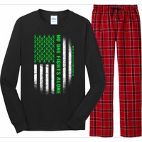 No One Fights Alone Mental Health Awareness Flag Long Sleeve Pajama Set