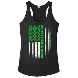 No One Fights Alone Mental Health Awareness Flag Ladies PosiCharge Competitor Racerback Tank