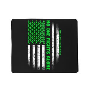 No One Fights Alone Mental Health Awareness Flag Mousepad