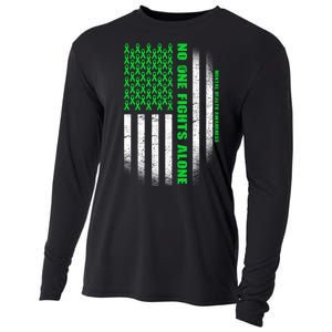 No One Fights Alone Mental Health Awareness Flag Cooling Performance Long Sleeve Crew