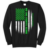 No One Fights Alone Mental Health Awareness Flag Tall Sweatshirt