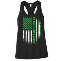 No One Fights Alone Mental Health Awareness Flag Women's Racerback Tank