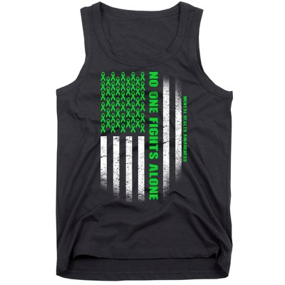 No One Fights Alone Mental Health Awareness Flag Tank Top