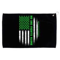 No One Fights Alone Mental Health Awareness Flag Grommeted Golf Towel