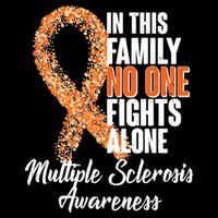 No One Fights Alone Multiple Sclerosis Awareness Impact Tech Backpack