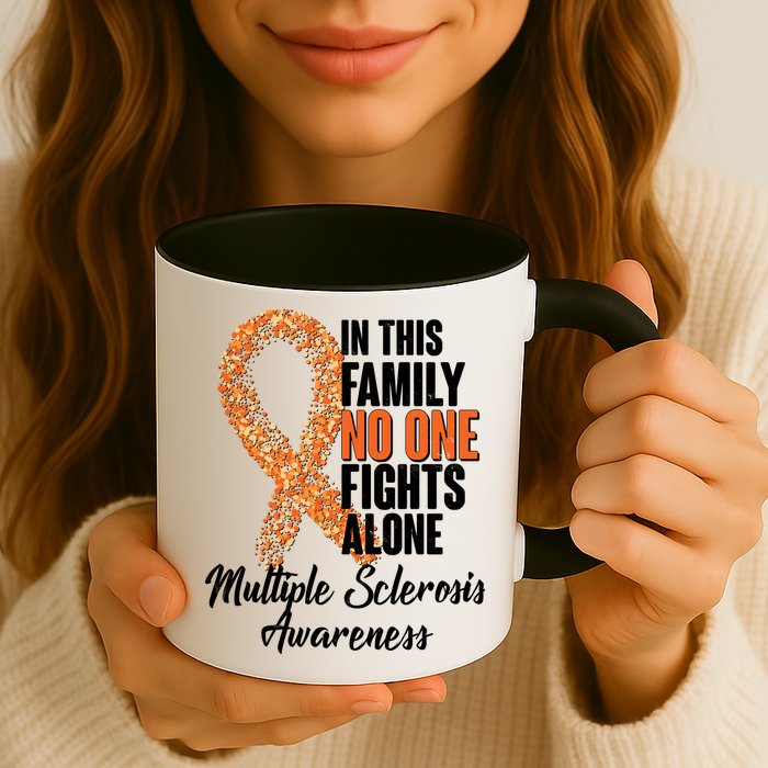 No One Fights Alone Multiple Sclerosis Awareness Mug