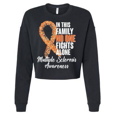 No One Fights Alone Multiple Sclerosis Awareness Cropped Pullover Crew