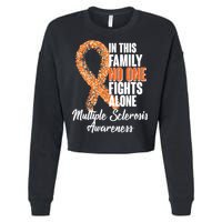No One Fights Alone Multiple Sclerosis Awareness Cropped Pullover Crew