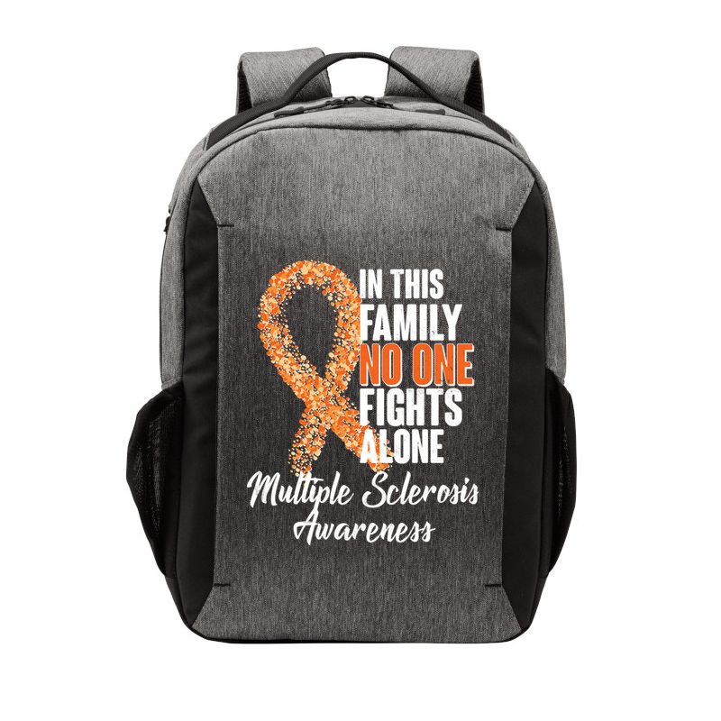 No One Fights Alone Multiple Sclerosis Awareness Vector Backpack