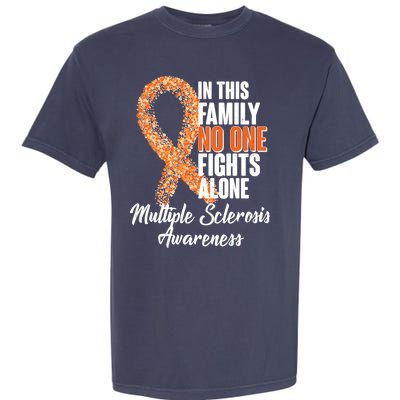 No One Fights Alone Multiple Sclerosis Awareness Garment-Dyed Heavyweight T-Shirt