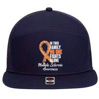 No One Fights Alone Multiple Sclerosis Awareness 7 Panel Mesh Trucker Snapback Hat