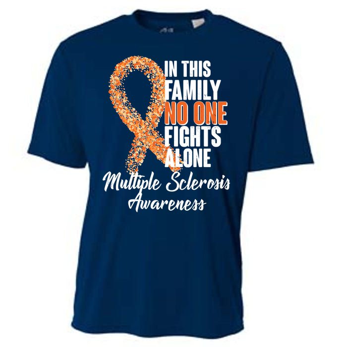 No One Fights Alone Multiple Sclerosis Awareness Cooling Performance Crew T-Shirt