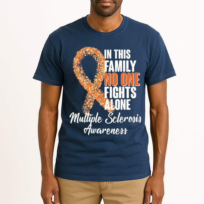No One Fights Alone Multiple Sclerosis Awareness Tall T-Shirt