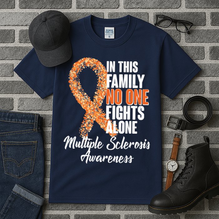 No One Fights Alone Multiple Sclerosis Awareness Tall T-Shirt