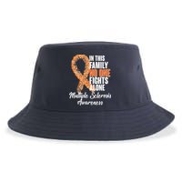 No One Fights Alone Multiple Sclerosis Awareness Sustainable Bucket Hat