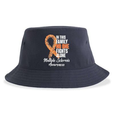 No One Fights Alone Multiple Sclerosis Awareness Sustainable Bucket Hat