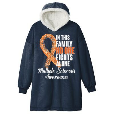 No One Fights Alone Multiple Sclerosis Awareness Hooded Wearable Blanket