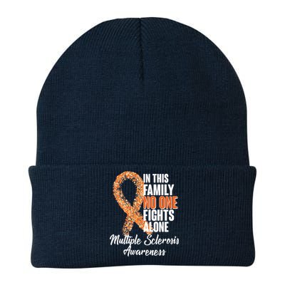 No One Fights Alone Multiple Sclerosis Awareness Knit Cap Winter Beanie