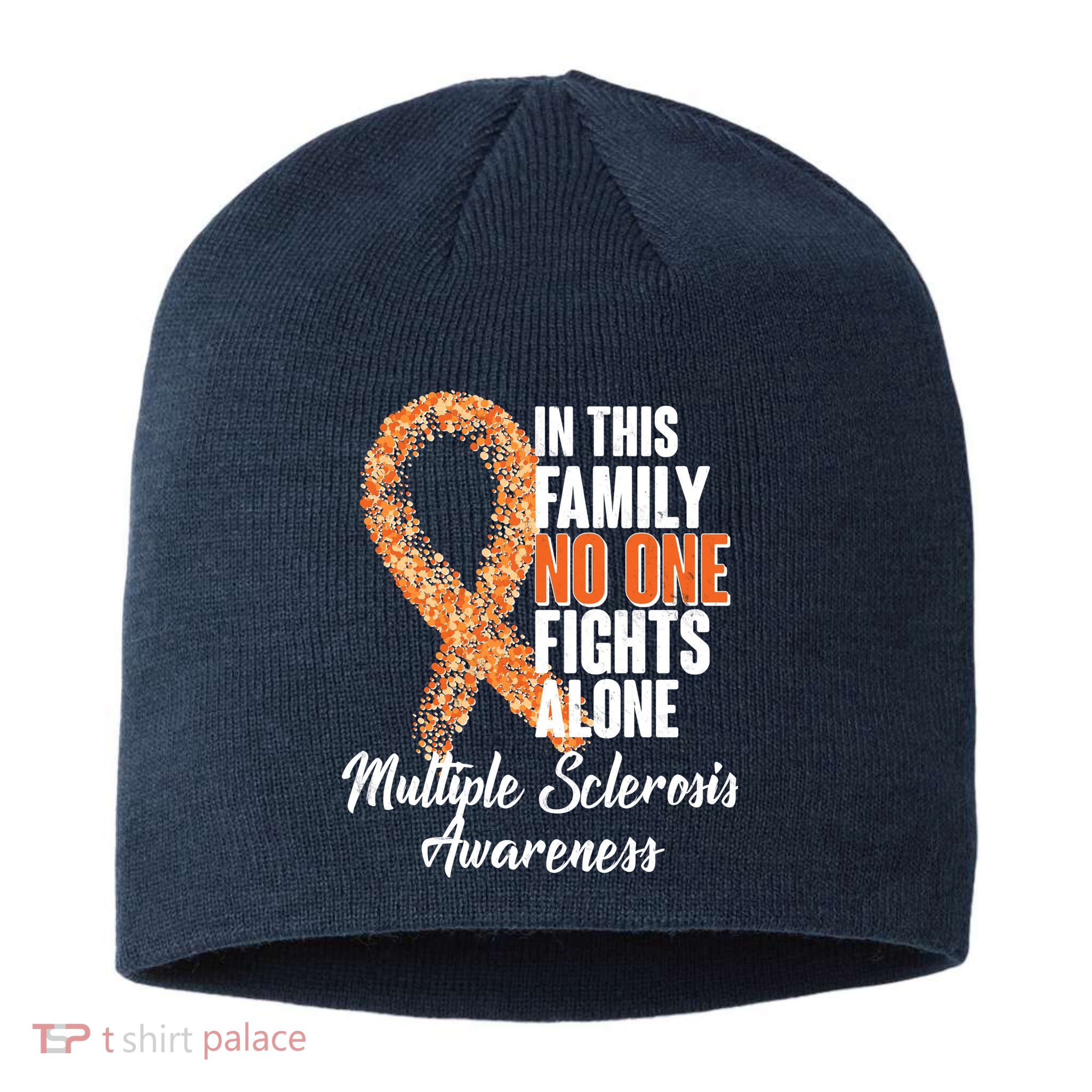 No One Fights Alone Multiple Sclerosis Awareness Sustainable Beanie
