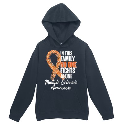 No One Fights Alone Multiple Sclerosis Awareness Urban Pullover Hoodie