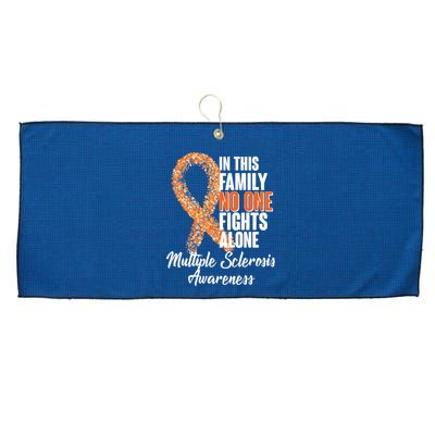 No One Fights Alone Multiple Sclerosis Awareness Large Microfiber Waffle Golf Towel