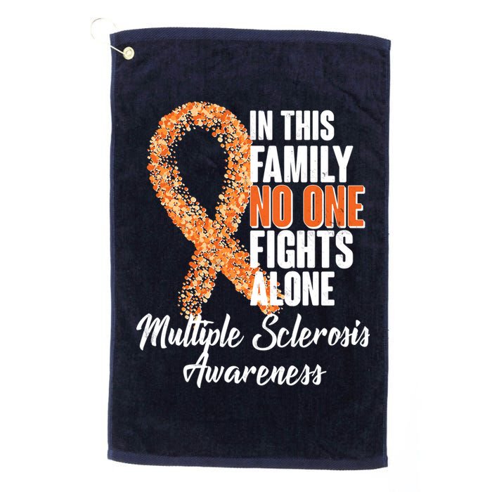No One Fights Alone Multiple Sclerosis Awareness Golf Towel