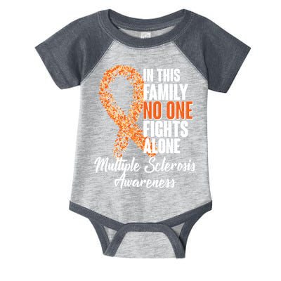 No One Fights Alone Multiple Sclerosis Awareness Infant Baby Jersey Bodysuit
