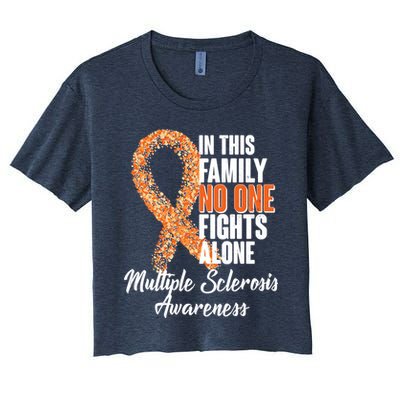 No One Fights Alone Multiple Sclerosis Awareness Crop Top