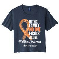 No One Fights Alone Multiple Sclerosis Awareness Crop Top