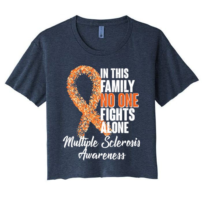 No One Fights Alone Multiple Sclerosis Awareness Crop Top