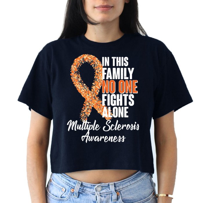No One Fights Alone Multiple Sclerosis Awareness Crop Top