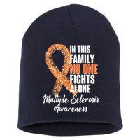 No One Fights Alone Multiple Sclerosis Awareness Short Acrylic Beanie