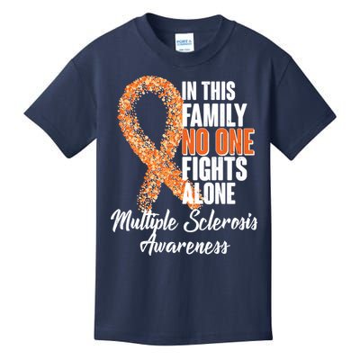 No One Fights Alone Multiple Sclerosis Awareness Kids T-Shirt