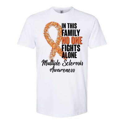 No One Fights Alone Multiple Sclerosis Awareness Softstyle CVC T-Shirt