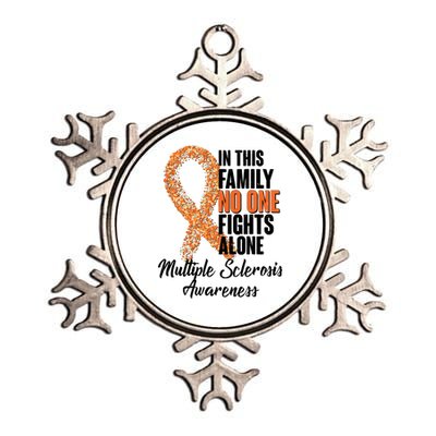 No One Fights Alone Multiple Sclerosis Awareness Metallic Star Ornament