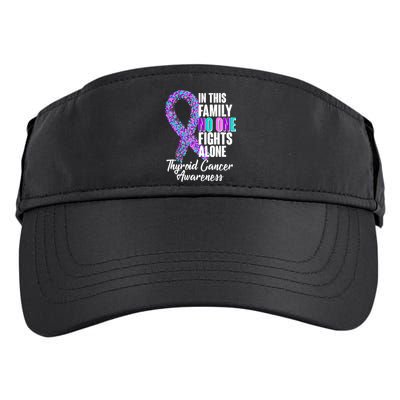 No One Fights Alone Thyroid Cancer Awareness Adult Drive Performance Visor