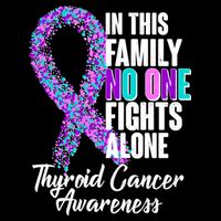 No One Fights Alone Thyroid Cancer Awareness Baby Bodysuit