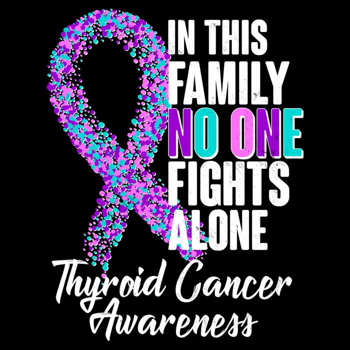 No One Fights Alone Thyroid Cancer Awareness Baby Bodysuit