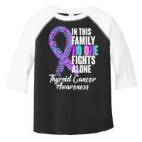 No One Fights Alone Thyroid Cancer Awareness Toddler Fine Jersey T-Shirt