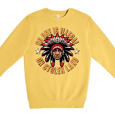 No One is Illegal On Stolen Land Premium Crewneck Sweatshirt