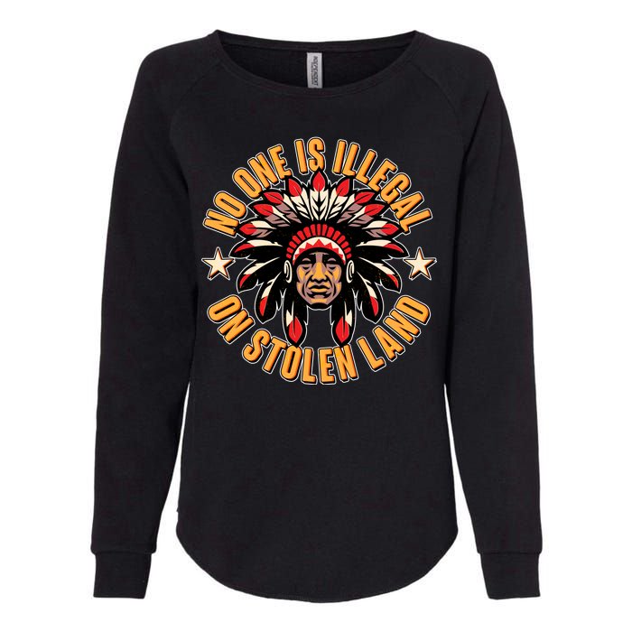 No One is Illegal On Stolen Land Womens California Wash Sweatshirt