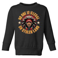 No One is Illegal On Stolen Land Toddler Sweatshirt