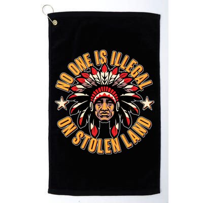 No One is Illegal On Stolen Land Platinum Collection Golf Towel