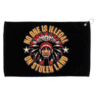 No One is Illegal On Stolen Land Grommeted Golf Towel