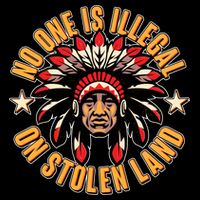 No One is Illegal On Stolen Land Cropped Pullover Crew