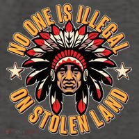 No One is Illegal On Stolen Land Vector Backpack